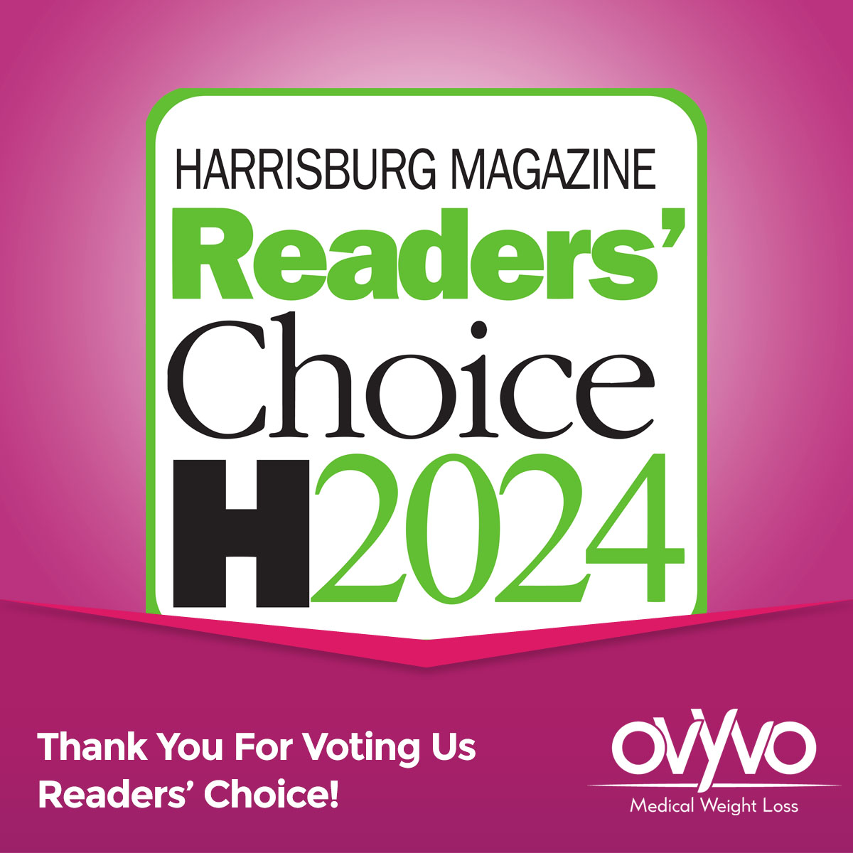 OVYVO Named 2024 Readers’ Choice Place That Helps You Lose Weight