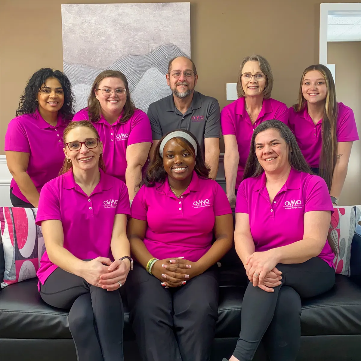 Group photo of staff at OVYVO Medical Weight Loss in Harrisburg, PA