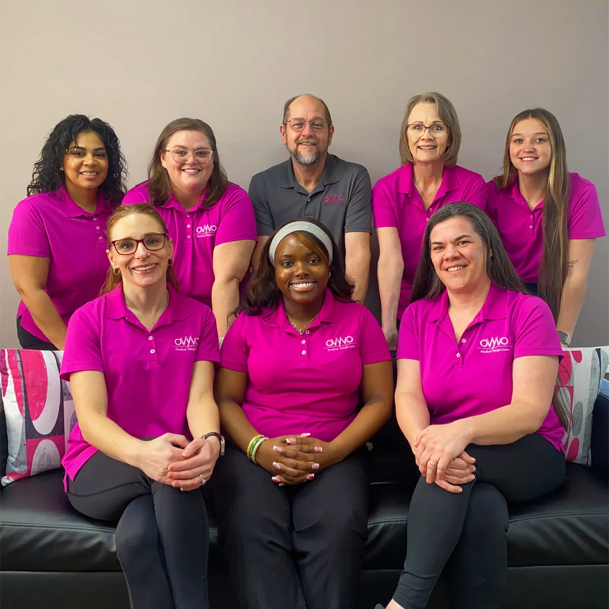 Group photo of staff at OVYVO Medical Weight Loss in Harrisburg, PA