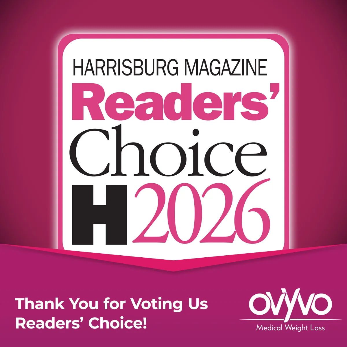OVYVO Named Readers’ Choice 2026 Place That Helps You Lose Weight